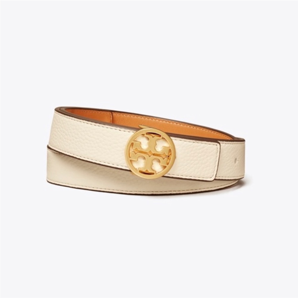 Tory Burch Reversible Leather Logo Belt